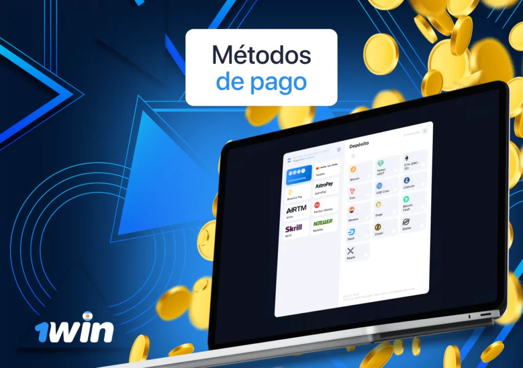 Métodos de pago disponibles en la plataforma 1Win